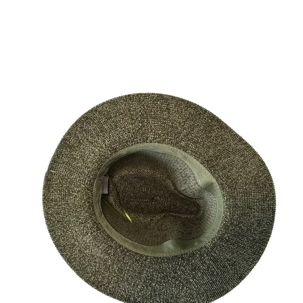 Wearable Art Fedora Hat‎ Adult One Size Olive Green NEW Textured Wide Brim Boho